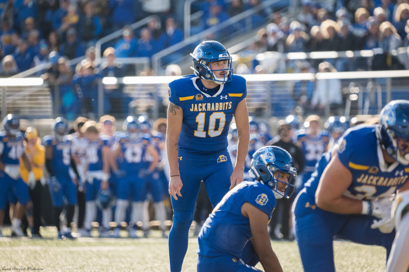 Hunter Dustman Hunter Dustman lines up for kick SDSU