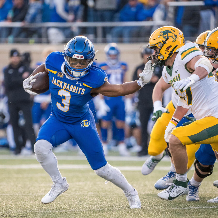 Amar Johnson Amar Johnson stiff arm NDSU defender
